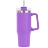Promotional Little Hippo Mug & Straw Lid w/ Twist Closure - 30oz. Purple S909