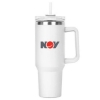 Promotional Little Hippo Mug & Straw Lid w/ Twist Closure - 30oz. White S909