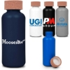 Custom Sustainable Sugar Cane & Cork Water Bottle - 22 oz. with Logo S917