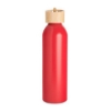 Promotional Meriden Sustainable Aluminum Bottle with Bamboo Lid &Cotton Red S940