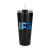 Promotional Trumbull Dual Wall No-Spill Vacuum Mug with Straw 27oz. Black S942