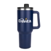 Promotional Malden Double Wall Vacuum Seal Mug with Flexible Straw 40 oz Navy S943