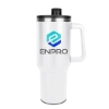 Promotional Malden Double Wall Vacuum Seal Mug with Flexible Straw 40 oz White S943