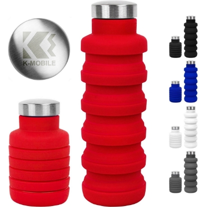 Custom 17oz Collapsible Silicon Water Bottle with Logo S963