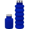 Promotional 17oz Collapsible Silicon Water Bottle Blue S963