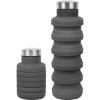 Promotional 17oz Collapsible Silicon Water Bottle Gray S963