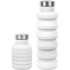 Promotional 17oz Collapsible Silicon Water Bottle White S963