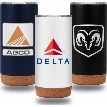 Custom Cork Bottom 18oz. Vacuum-Sealed Mug with Logo S972