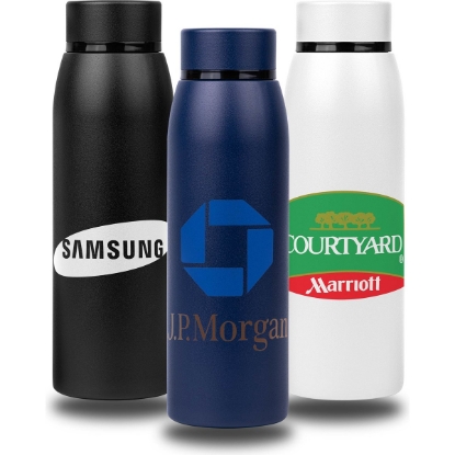 Custom The Cobra 20oz. Powder-Coated Stainless Steel Water Bottle with Logo S973