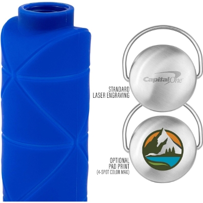 Custom Origami 25oz. Silicone Water Bottle with Logo S974