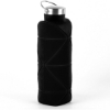 Promotional Origami 25oz. Silicone Water Bottle Black S974