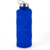 Promotional Origami 25oz. Silicone Water Bottle Blue S974