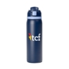 Promotional Two-Toned 27oz. Stainless Steel Pop Straw Bottle Navy S989B