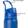 Promotional Solid 27oz. Stainless Steel Pop Straw Bottle Navy Blue S999