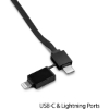 Promotional ChargeFlex 4-in-1 Retractable Cable Black T191