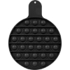 Promotional Round Fiddle Popper Silicone Sensory Toy Black T513
