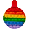 Promotional Round Fiddle Popper Silicone Sensory Toy Rainbow T513