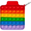 Promotional Fiddle Popper Silicone Sensory Fidget Toy Rainbow T514