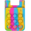 Promotional Popper Stress Reliever Silicone Phone Wallet Rainbow T517