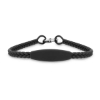 Promotional Wrist Band with Phone Tether Patch Black T522