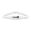 Promotional Wrist Band with Phone Tether Patch White T522