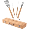 Custom 3-Piece BBQ Grill Utensil Set with Bamboo Case with Logo T669