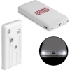Promotional CoreCharge Multi-Charging Power Bank with LED Flashlight White T820