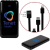 Custom 10,000mAh Power Bank with Built-In Charge Cables with Logo T824