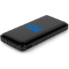 Promotional 10,000mAh Power Bank with Built-In Charge Cables Black T824
