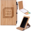 Custom 4x6 Bamboo Phone Holder Notepad & Pen Set with Sticky Notes with Logo T946