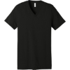 Custom BELLA+CANVAS Unisex Jersey Short Sleeve V-Neck Tee. Black