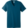 Custom BELLA+CANVAS Unisex Jersey Short Sleeve V-Neck Tee. Deep Teal Blue