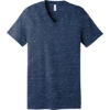 Custom BELLA+CANVAS Unisex Jersey Short Sleeve V-Neck Tee. Navy Marble