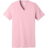 Custom BELLA+CANVAS Unisex Jersey Short Sleeve V-Neck Tee. Pink