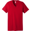 Custom BELLA+CANVAS Unisex Jersey Short Sleeve V-Neck Tee. Red