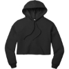 Custom BELLA+CANVAS Womens Sponge Fleece Cropped Fleece Hoodie. Black