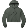 Custom BELLA+CANVAS Womens Sponge Fleece Cropped Fleece Hoodie. Military Green