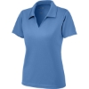 Custom Sport-Tek Womens Dri-Mesh V-Neck Polo. Blueberry Blue