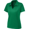 Custom Sport-Tek Womens Dri-Mesh V-Neck Polo. Kelly Green