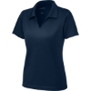 Custom Sport-Tek Womens Dri-Mesh V-Neck Polo. Navy Blue