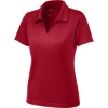 Custom Sport-Tek Womens Dri-Mesh V-Neck Polo. Red