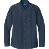 Custom Port & Co Womens Long Sleeve Value Denim Shirt. Ink Blue