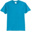 Custom Port & Co Core Blend Tee. Neon Blue