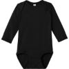 Custom Rabbit Skins Infant Long Sleeve Jersey Bodysuit Black