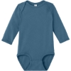 Custom Rabbit Skins Infant Long Sleeve Jersey Bodysuit Indigo Blue