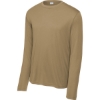 Custom Sport-Tek Long Sleeve PosiCharge Competitor Tee. Coyote Brown