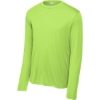 Custom Sport-Tek Long Sleeve PosiCharge Competitor Tee. Lime Shock Green