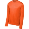 Custom Sport-Tek Long Sleeve PosiCharge Competitor Tee. Neon Orange