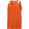 Custom Sport-Tek Club Track Tank Deep Orange/White
