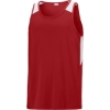 Custom Sport-Tek Club Track Tank Deep Red/White